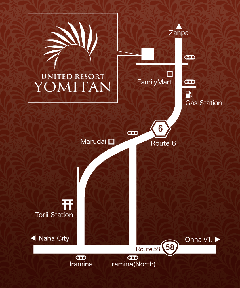 Access map to United Resort Yomitan
